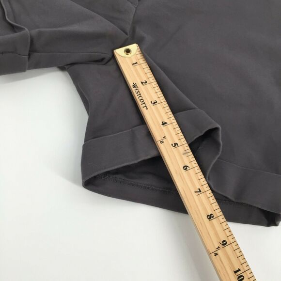 Apt 9 Mid Rise Chino Shorts Size 4 Womens Dark Gray Casual Cuffed Khaki Preppy S - Picture 6 of 7